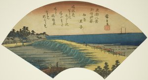 Clearing Weather at Susaki (Susaki seiran), z serii „Osiem widoków na wschodnią stolicę (Toto hakkei)” autorstwa Utagawa Hiroshige