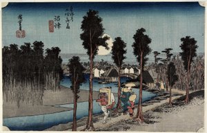 Zmierzch w Numazu, ok. 1833 r.