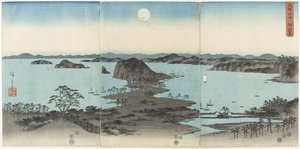 Osiem widoków Kanazawy w prowincji Musashi nocą, lipiec 1857 r.