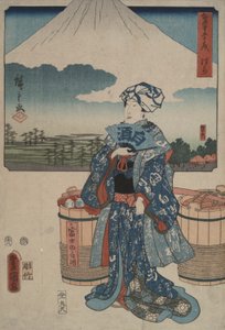 Hara z serii Pięćdziesiąt trzy stacje Tokaido autorstwa Utagawa Hiroshige