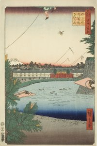 Hibiya plan d na zewnątrz - Sakurada z Yamashita - praca (Yamashita - praca Hibiya na zewnątrz - Sakurada), z serii s ``Ridge d red fa net s view ws of Edo (Sto słynnych widoków Edo)