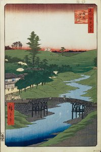 Hiroo nad rzeką Furukawa Sto słynnych widoków Edo, 1856-1858 autorstwa Utagawa Hiroshige