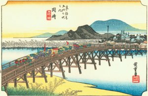 Hiroshige39 okazaki autorstwa Utagawa Hiroshige