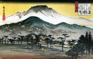 Hiroshige - 8 widoków Omi - 4 dzwon wieczorny, świątynia Mii autorstwa Utagawa Hiroshige
