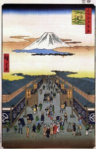 Hiroshige, Sugura streetFXD autorstwa Utagawa Hiroshige