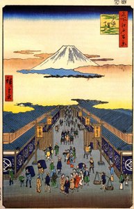 Hiroshige, ulica Sugura autorstwa Utagawa Hiroshige
