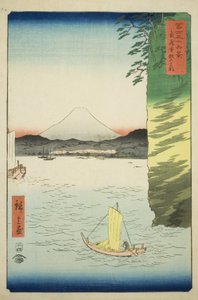 Członek Honboku Musashi P Rovinse (kwiat Musashi Honmoku), z Teseries ``Tyrty x Views Of Mount Fuji (Fuji Usaju Rokukei)