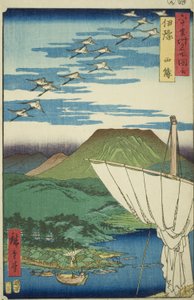 Producent Iyo: Saijo (Iyo, Saijo), z serii Meisho Zue” autorstwa Utagawa Hiroshige