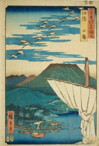 Producent Iyo: Saijo (Iyo, Saijo), z serii Meisho Zue” autorstwa Utagawa Hiroshige