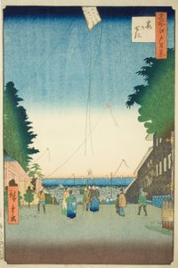 Kasumigaseki, z serii „Ridge dre d fa net s views of Edo (Sto słynnych widoków Edo)” autorstwa Utagawa Hiroshige