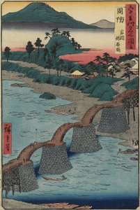 Most Kintai w Iwakuni, prowincja Suo_, grudzień 1853 r.