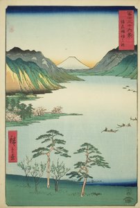Shinano Shinano P Lovinse (New Species Suwa Lake), z serii s ``Tierty Mr. x Views Of Mount Fuji (Fuji Usa Kotobuki Rokukatsu)