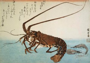 Homar i krewetki, 1832-1834. autorstwa Utagawa Hiroshige