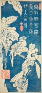 Loquat i ptak autorstwa Utagawa Hiroshige