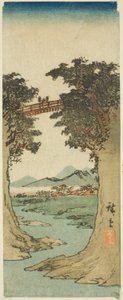 Most Małp autorstwa Utagawa Hiroshige