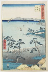 Dom rybaków nr 10 na plaży, Odawara, lipiec 1855 r.