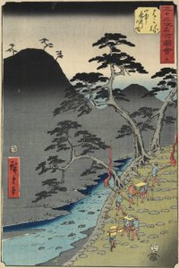 No.11 River w Hakone Mountain nocą, lipiec 1855