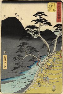 No.11 Rzeka w górach nocą, Hakone, lipiec 1855