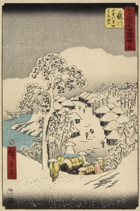 Nr 38 Wioska Yamanaka w Fujikawa, lipiec 1855 r.