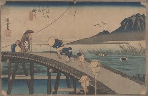 Nr 27 „Kakegawa: Widok Akiby” z 53 stacji Tokaido, ok. 1833