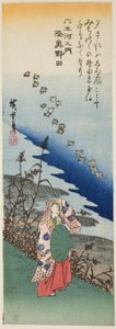 Noda Jewel River in Mutsu Province (Mutsu Noda), from the series "Six Jewel Rivers (Mu Tamagawa no uchi)" autorstwa Utagawa Hiroshige