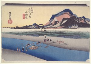 Prom Odawara z serii Pięćdziesiąt trzy stacje T?kaid? autorstwa Utagawa Hiroshige