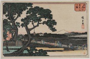 Obraz Matsuchiyamy z serii Znane miejsca w stolicy wschodniej autorstwa Utagawa Hiroshige