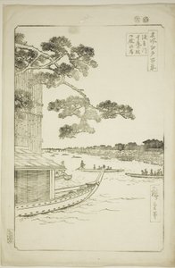 Pine f Sutto s Plan d Mtable, Asakusa River (sosnowe konie obronne rzeki Asakusa i głód), sto widoków Edo)” autorstwa Utagawa Hiroshige