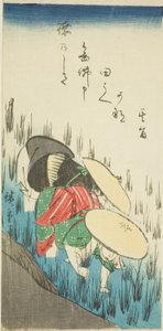 Sadzenie ryżu autorstwa Utagawa Hiroshige