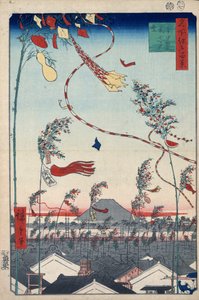 Dobrobyt w całym mieście podczas Festiwalu Tanabata, 1856-1858. autorstwa Utagawa Hiroshige
