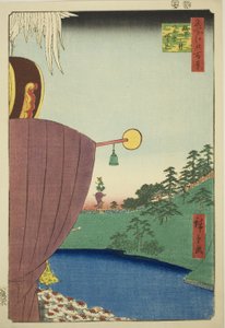 Sanno Festival Procesja w Kojimachi Itchome (Kojimachi Itchome Sanno Matsuri nerikomi), z cyklu „Sto słynnych widoków Edo (Meisho Edo hyakkei)” autorstwa Utagawa Hiroshige