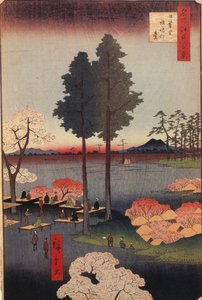 Suwa Bluff w Nippori Sto słynnych widoków Edo, 1856-1858 autorstwa Utagawa Hiroshige