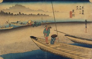 Widok rzeki Tenryu_, Mitsuke, ok. 1833 r.