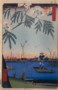 Rzeka Ayase i Kanegafuchi Sto słynnych widoków Edo, 1856-1858 autorstwa Utagawa Hiroshige