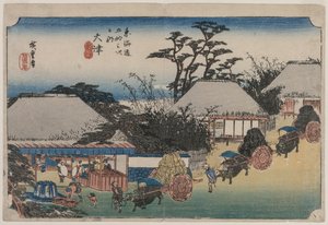 Pięćdziesiąt trzy stacje Tokaido: Otsu autorstwa Utagawa Hiroshige