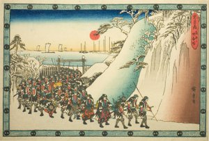 Nocny atak, część 6: Oferowanie kadzidła (Youchi roku, shoko ba), z serialu „Zemsta lojalnych wiernych (Chushingura)” autorstwa Utagawa Hiroshige