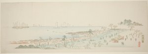 Widok na wzgórze Goten (Gotenyama no zu), z cyklu „Trzynaście widoków okolic Edo” autorstwa Utagawa Hiroshige