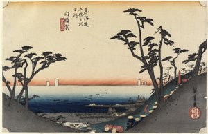 Widok na zbocze Shiomi, Shirasuga, ok. 1833 r.