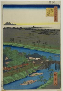 Yanagashima, z serii "Sto słynnych widoków Edo (Meisho Edo hyakkei)" autorstwa Utagawa Hiroshige
