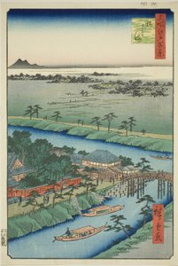 Yanagishima, z serii „Ridge dre d fan net s views of Edo (Sto słynnych widoków Edo)” autorstwa Utagawa Hiroshige