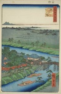 Yanagishima, z serii „Ridge dre d fan net s views of Edo (Sto słynnych widoków Edo)” autorstwa Utagawa Hiroshige
