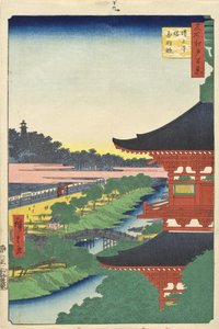 Pagoda Zōjōji i Akabane autorstwa Utagawa Hiroshige