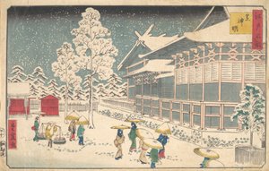 Znane miejsca Edo: Shiba Shinmei, XIX wiek.