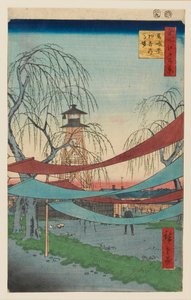 Hatsune Riding Grounds, Bakuro-cho, designed 1857 autorstwa Utagawa Hiroshige II