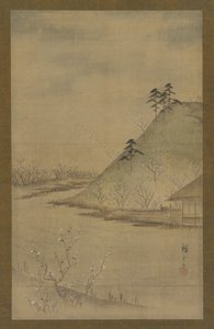 Wiosenny krajobraz, połowa XIX wieku. autorstwa Utagawa Hiroshige II