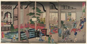 Inteligentni ludzie Yokohama autorstwa Utagawa Hiroshige II