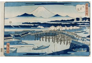 Nihonbashi z serii Słynne miejsce wschodniej stolicy autorstwa Utagawa II Hiroshige