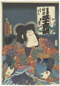 Jiraiya i skrzypce Jiraiya, Tsuboumire (tytuł na obiekcie) Współczesne nawiązania do 36 poetów. (tytuł serii) Tosei mitate sanjurokkasen (tytuł serii na obiekcie) autorstwa Utagawa Kunisada (I) (attributed to workshop of)