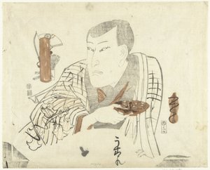 Aktor z daniem autorstwa Utagawa Kunisada (I)