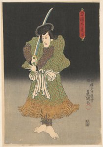 Boso aktor z mieczem autorstwa Utagawa Kunisada (I)